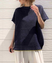 Q | ホールガーメント ストローヤーンニット(ニット/セーター)