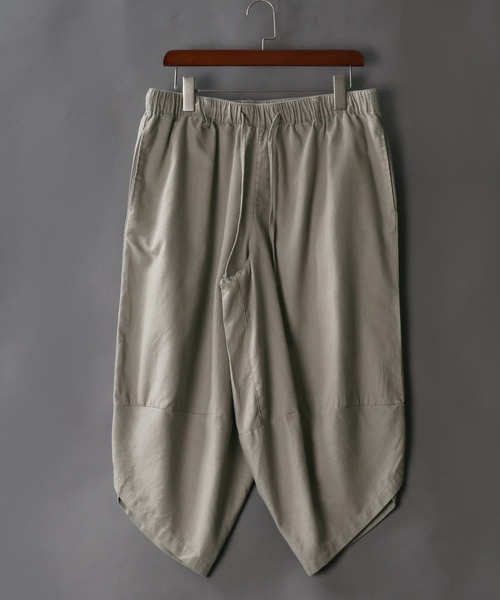 SITRY（シトリー）の「麻混 ドロップショルダーキーネック＆ワイドバルーン クロップド セットアップ/ワンマイルウェア（その他ルームウェア・メンズ・ブラック/ベージュ/ブラウン/ブルーグレー・M/L）」の17枚目の写真