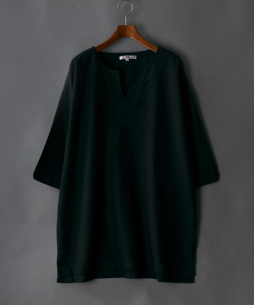 SITRY（シトリー）の「麻混 ドロップショルダーキーネック＆ワイドバルーン クロップド セットアップ/ワンマイルウェア（その他ルームウェア・メンズ・ブラック/ベージュ/ブラウン/ブルーグレー・M/L）」の21枚目の写真