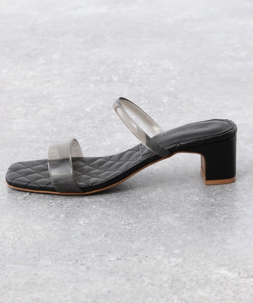 A part by（アパートバイ）の「キルティングクリアサンダル　954024（サンダル・レディース・ブラック/アイボリー・MEDIUM/LARGE）」の8枚目の写真