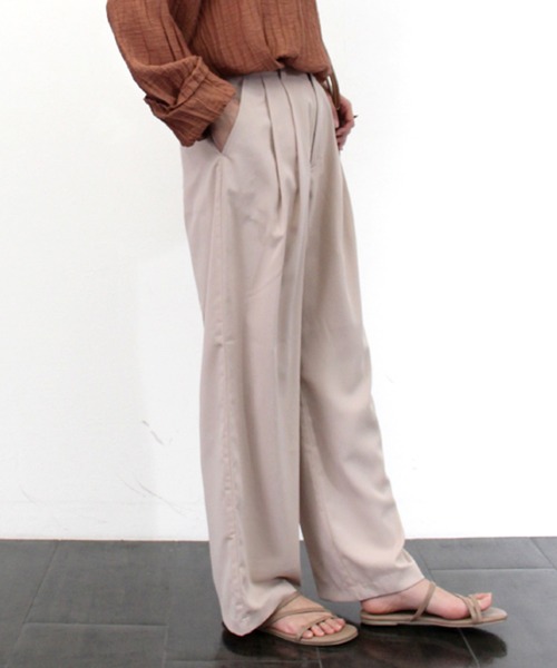 STYLEBLOCK(スタイルブロック)の「ツイルカラーストレートパンツ(その他パンツ・レディース・ブラウン/ライトベージュ/レッド/グリーン/ネイビー・M)」の9枚目の写真
