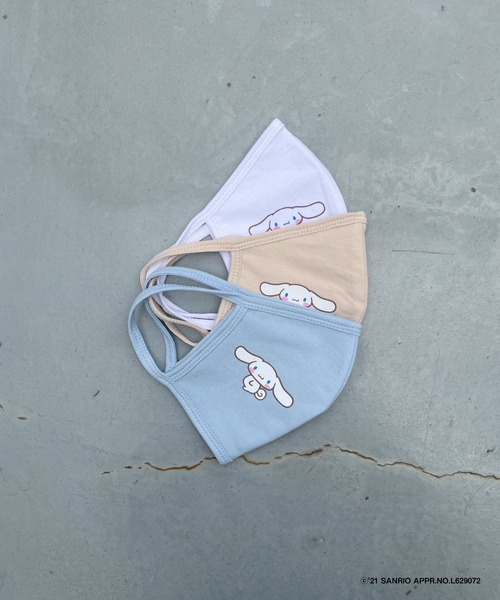 FIG&VIPER（フィグアンドバイパー）の「シナモロールフェイスマスク（マスク・レディース・ホワイト/ライトブルー/ベージュ・FREE）」の12枚目の写真