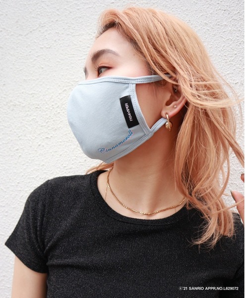 FIG&VIPER（フィグアンドバイパー）の「シナモロールフェイスマスク（マスク・レディース・ホワイト/ライトブルー/ベージュ・FREE）」の8枚目の写真