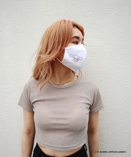 FIG&VIPER（フィグアンドバイパー）の「シナモロールフェイスマスク（マスク・レディース・ホワイト/ライトブルー/ベージュ・FREE）」の9枚目の写真