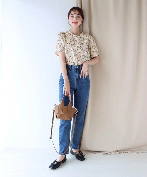 BLUEEAST（ブルーイースト）の「ハイウエストテーパードデニム（デニムパンツ・レディース・ネイビー/ライトブルー/オフホワイト/ブラック・SMALL/MEDIUM/LARGE/X-LARGE）」の17枚目の写真