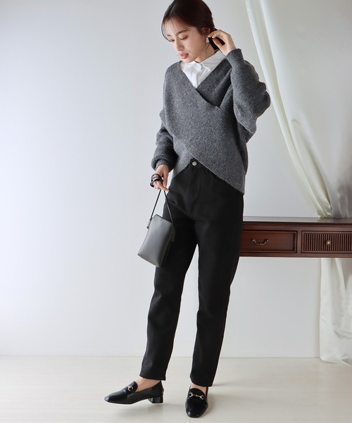 BLUEEAST（ブルーイースト）の「ハイウエストテーパードデニム（デニムパンツ・レディース・ネイビー/ライトブルー/オフホワイト/ブラック・SMALL/MEDIUM/LARGE/X-LARGE）」の13枚目の写真