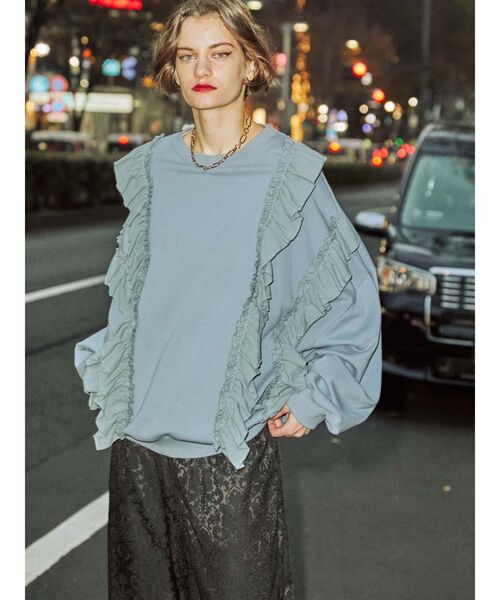 jouetie（ジュエティ）の「ジャガードストレートパンツ（その他パンツ・レディース・ピンク/ブラック/ブルー・MEDIUM）」の8枚目の写真