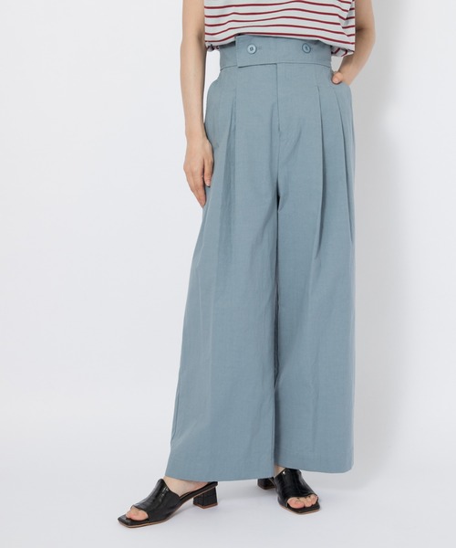 CIAOPANIC（チャオパニック）の「ハイウエストタックワイドパンツ（その他パンツ・レディース・ブラック/サックスブルー・SMALL/MEDIUM）」の15枚目の写真