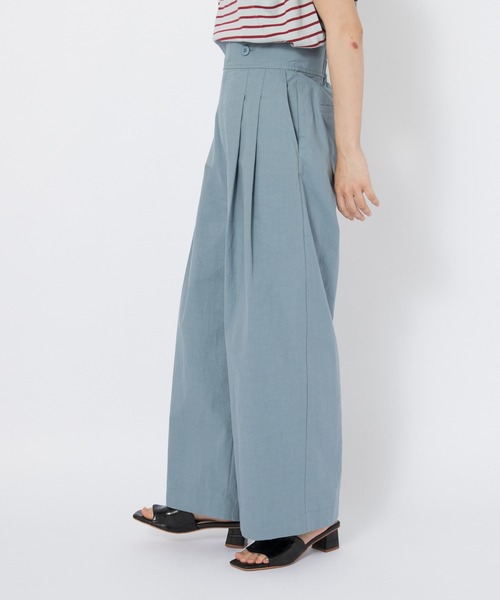 CIAOPANIC（チャオパニック）の「ハイウエストタックワイドパンツ（その他パンツ・レディース・ブラック/サックスブルー・SMALL/MEDIUM）」の9枚目の写真