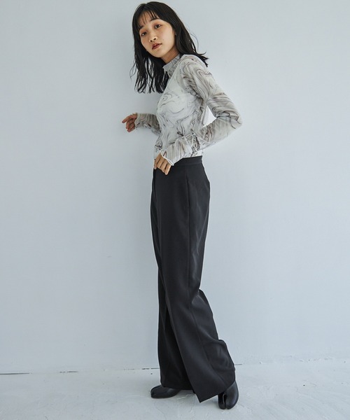 VACANCY（ヴァカンシー）の「マーブル柄シアーインナー（Tシャツ/カットソー・レディース・ブラウン/グリーン/ナチュラル・FREE）」の21枚目の写真