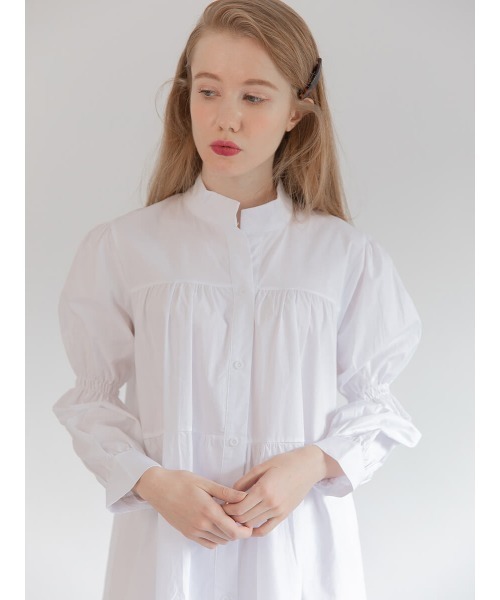 Ayla（アイラ）の「tierd shirt onepiece（シャツワンピース・レディース・ホワイト/ブラック・FREE）」の16枚目の写真