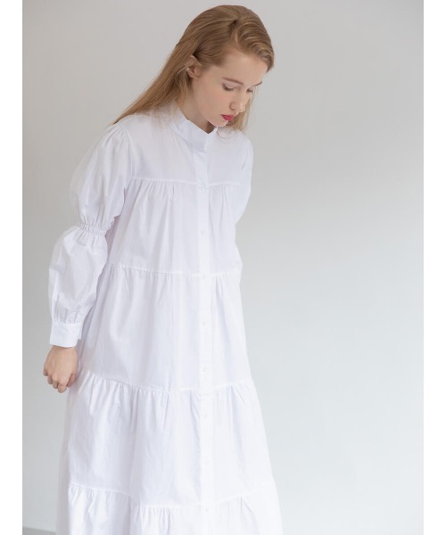 Ayla（アイラ）の「tierd shirt onepiece（シャツワンピース・レディース・ホワイト/ブラック・FREE）」の14枚目の写真