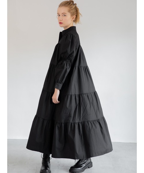 Ayla（アイラ）の「tierd shirt onepiece（シャツワンピース・レディース・ホワイト/ブラック・FREE）」の7枚目の写真