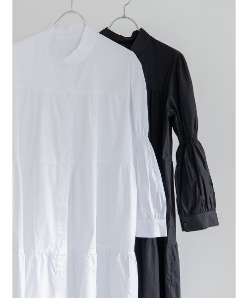 Ayla（アイラ）の「tierd shirt onepiece（シャツワンピース・レディース・ホワイト/ブラック・FREE）」の11枚目の写真