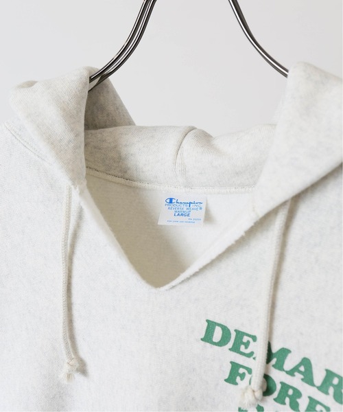 Champion(チャンピオン)の「【CHAMPION /チャンピオン】Reverse Weave ブロークンネックパーカー(パーカー・メンズ・ブラック/ネイビー/グレー/ナチュラル・MEDIUM/LARGE/X-LARGE)」の18枚目の写真