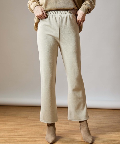 OUVRAGE CLASSE(ウヴラージュクラス)の「ブークレサイドスリットパンツ(その他パンツ・レディース・チャコールグレー/ライトグレー/ブラック・FREE)」の3枚目の写真