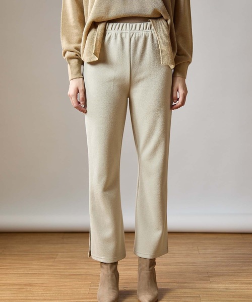 OUVRAGE CLASSE(ウヴラージュクラス)の「ブークレサイドスリットパンツ(その他パンツ・レディース・チャコールグレー/ライトグレー/ブラック・FREE)」の16枚目の写真