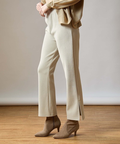 OUVRAGE CLASSE(ウヴラージュクラス)の「ブークレサイドスリットパンツ(その他パンツ・レディース・チャコールグレー/ライトグレー/ブラック・FREE)」の17枚目の写真