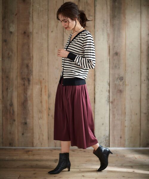 le.coeur blanc（ルクールブラン）の「リバーシブルタフタギャザースカート（スカート・レディース・ベージュ/ダークグレー/ボルドー・38/36）」の21枚目の写真