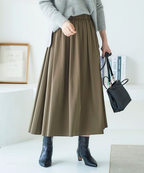 le.coeur blanc（ルクールブラン）の「リバーシブルタフタギャザースカート（スカート・レディース・ベージュ/ダークグレー/ボルドー・38/36）」の12枚目の写真