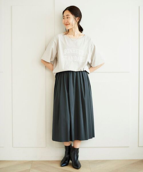 le.coeur blanc（ルクールブラン）の「リバーシブルタフタギャザースカート（スカート・レディース・ベージュ/ダークグレー/ボルドー・38/36）」の8枚目の写真