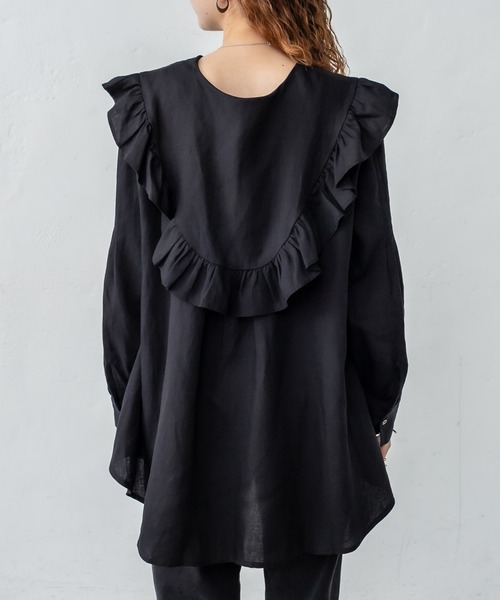 mystic（ミスティック）の「ビッグフリルシャツ（シャツ/ブラウス・レディース・ブラック/オフホワイト・FREE）」の17枚目の写真