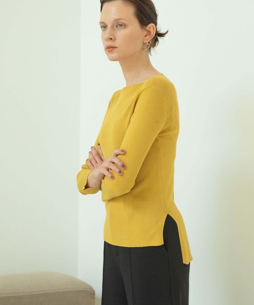 ANT（アント）の「セブンスリーブリブニット【ANT】（ニット/セーター・レディース・ブラック/グリーン/アイボリー/マスタード・FREE）」の22枚目の写真