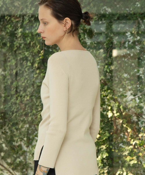 ANT（アント）の「セブンスリーブリブニット【ANT】（ニット/セーター・レディース・ブラック/グリーン/アイボリー/マスタード・FREE）」の16枚目の写真