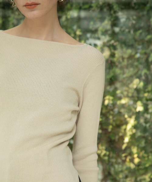 ANT（アント）の「セブンスリーブリブニット【ANT】（ニット/セーター・レディース・ブラック/グリーン/アイボリー/マスタード・FREE）」の11枚目の写真