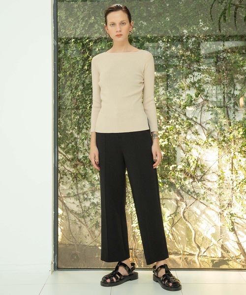 ANT（アント）の「セブンスリーブリブニット【ANT】（ニット/セーター・レディース・ブラック/グリーン/アイボリー/マスタード・FREE）」の13枚目の写真