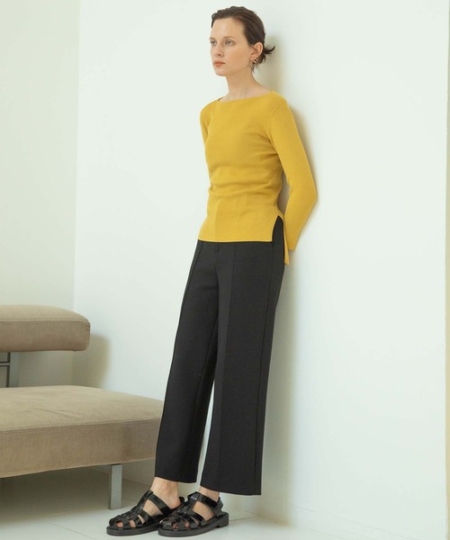 ANT（アント）の「セブンスリーブリブニット【ANT】（ニット/セーター・レディース・ブラック/グリーン/アイボリー/マスタード・FREE）」の17枚目の写真