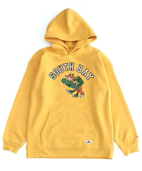 NAVAL(ナバル)の「CAMPLAY by Kailua Bay / COLLEGE FOX SWEAT PARKA / カレッジ フォックス スウェット パーカー(パーカー・メンズ・キナリ/イエロー/ブルーグレー・MEDIUM/LARGE)」の8枚目の写真