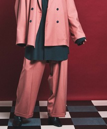 《ユニセックスアイテム》ストレッチダブルワイドスラックス 【MAISON SPECIAL/メゾンスペシャル】