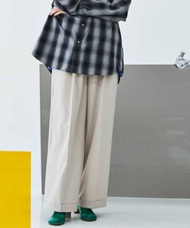 MAISON SPECIAL | 《ユニセックスアイテム》ストレッチダブルワイドスラックス 【MAISON SPECIAL/メゾンスペシャル】(スラックス)