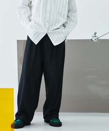 MAISON SPECIAL | 《ユニセックスアイテム》ストレッチダブルワイドスラックス 【MAISON SPECIAL/メゾンスペシャル】(スラックス)