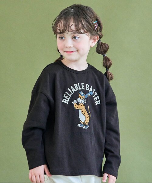 BREEZE(ブリーズ)の「WEB限定 プリントロンT(Tシャツ/カットソー・キッズ・グリーン/ピンク/ブラック・100/110/90/120/130/140/80)」の1枚目の写真