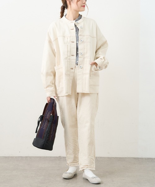 PUAL CE CIN（ピュアルセシン）の「オーガニックデニムパンツ（デニムパンツ・レディース・ブラック/グレー/インディゴブルー/ナチュラル・FREE）」の7枚目の写真