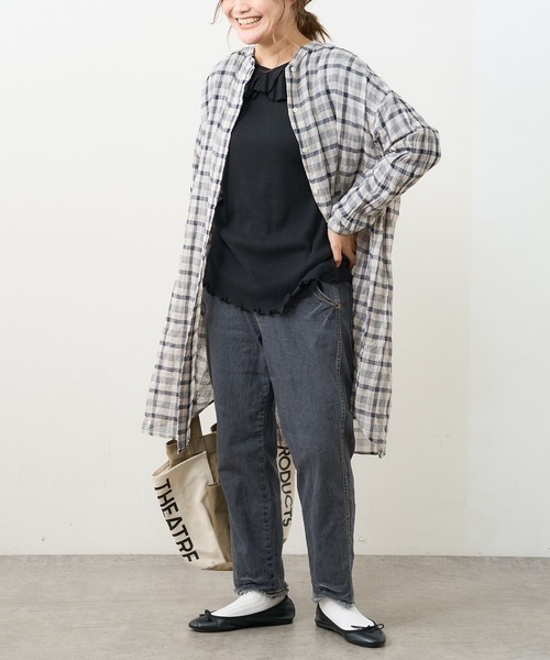 PUAL CE CIN（ピュアルセシン）の「オーガニックデニムパンツ（デニムパンツ・レディース・ブラック/グレー/インディゴブルー/ナチュラル・FREE）」の18枚目の写真