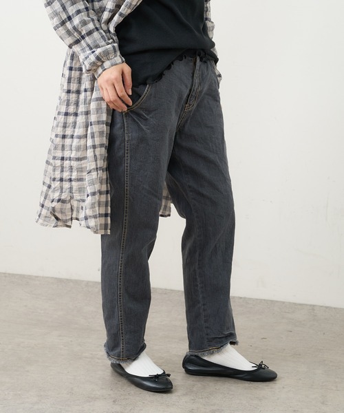 PUAL CE CIN（ピュアルセシン）の「オーガニックデニムパンツ（デニムパンツ・レディース・ブラック/グレー/インディゴブルー/ナチュラル・FREE）」の17枚目の写真