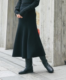 RIVE DROITE | スタイルアップ効果抜群　ラクーン混リブマーメイドスカート(スカート)