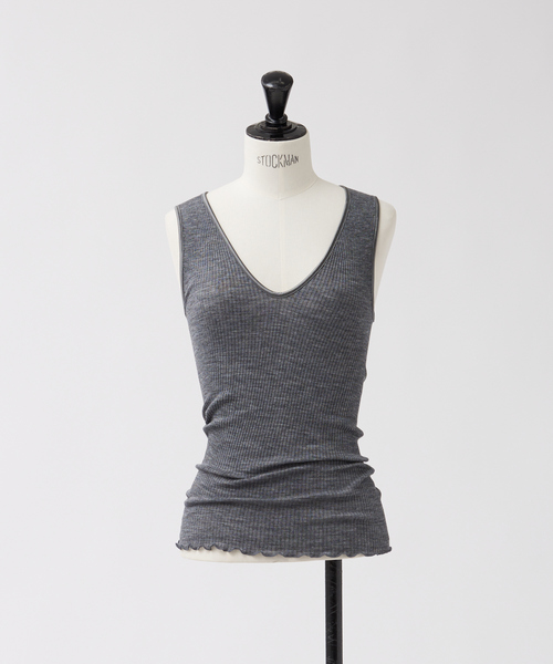 collex（コレックス）の「【Maglificio Mare/マグィリフィシオ マーレ】リブタンクトップ（タンクトップ・レディース・オフホワイト/グレー/ブラック・フリー）」の3枚目の写真