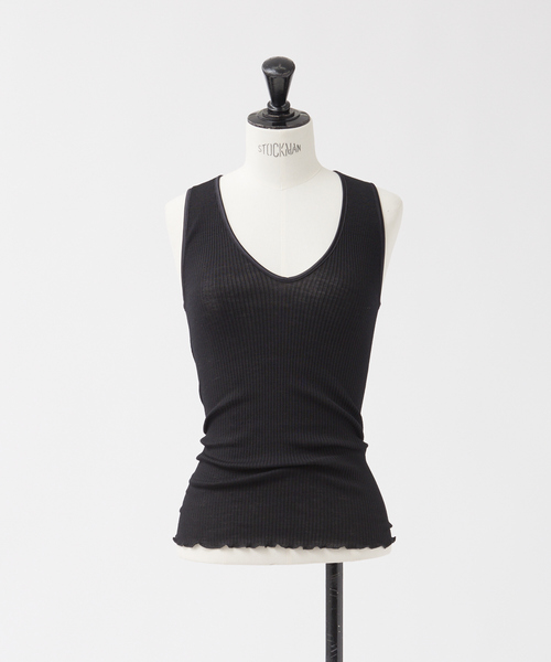 collex（コレックス）の「【Maglificio Mare/マグィリフィシオ マーレ】リブタンクトップ（タンクトップ・レディース・オフホワイト/グレー/ブラック・フリー）」の2枚目の写真