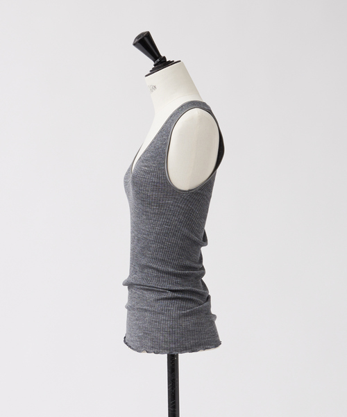 collex（コレックス）の「【Maglificio Mare/マグィリフィシオ マーレ】リブタンクトップ（タンクトップ・レディース・オフホワイト/グレー/ブラック・フリー）」の9枚目の写真