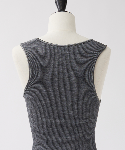 collex（コレックス）の「【Maglificio Mare/マグィリフィシオ マーレ】リブタンクトップ（タンクトップ・レディース・オフホワイト/グレー/ブラック・フリー）」の12枚目の写真