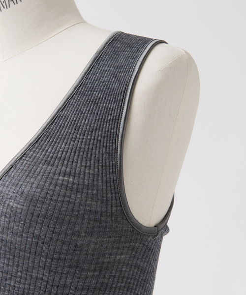 collex（コレックス）の「【Maglificio Mare/マグィリフィシオ マーレ】リブタンクトップ（タンクトップ・レディース・オフホワイト/グレー/ブラック・フリー）」の13枚目の写真