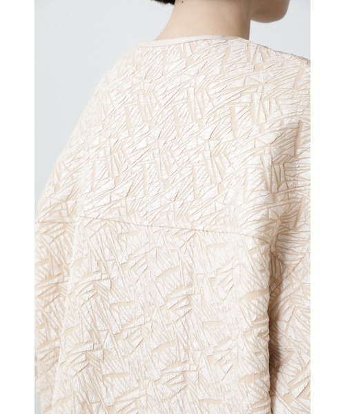 OKIRAKU（オキラク）の「(OKIRAKU×ROSE BUD)カラーレスジャカードビッグジャケット（その他アウター・レディース・ブラック/ベージュ・ONE SIZE）」の14枚目の写真