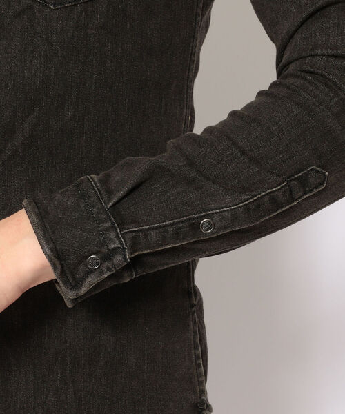 FranCisT_MOR.K.S.（フランシストモークス）の「FranCisT_MOR.K.S./フランシスト モークス/HITENSION STRETCH DENIM WIRED HOOK SHIRT（シャツ/ブラウス・メンズ・オフホワイト/オリーブ・3/2/4）」の10枚目の写真