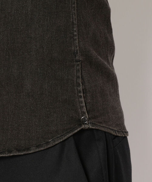 FranCisT_MOR.K.S.（フランシストモークス）の「FranCisT_MOR.K.S./フランシスト モークス/HITENSION STRETCH DENIM WIRED HOOK SHIRT（シャツ/ブラウス・メンズ・オフホワイト/オリーブ・3/2/4）」の11枚目の写真