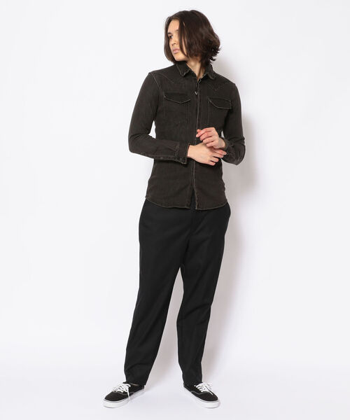 FranCisT_MOR.K.S.（フランシストモークス）の「FranCisT_MOR.K.S./フランシスト モークス/HITENSION STRETCH DENIM WIRED HOOK SHIRT（シャツ/ブラウス・メンズ・オフホワイト/オリーブ・3/2/4）」の15枚目の写真