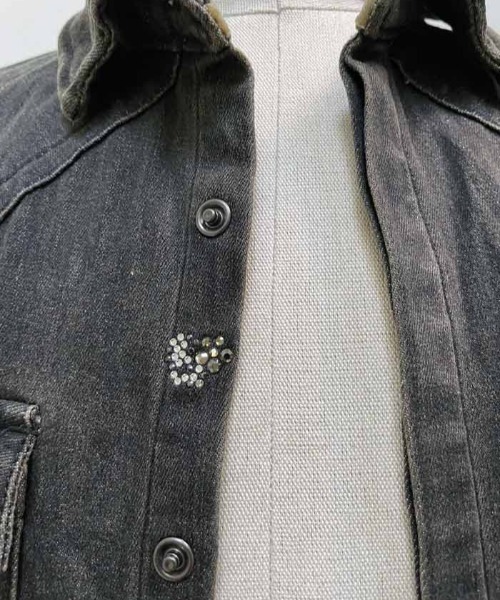 FranCisT_MOR.K.S.（フランシストモークス）の「FranCisT_MOR.K.S./フランシスト モークス/HITENSION STRETCH DENIM WIRED HOOK SHIRT（シャツ/ブラウス・メンズ・オフホワイト/オリーブ・3/2/4）」の7枚目の写真